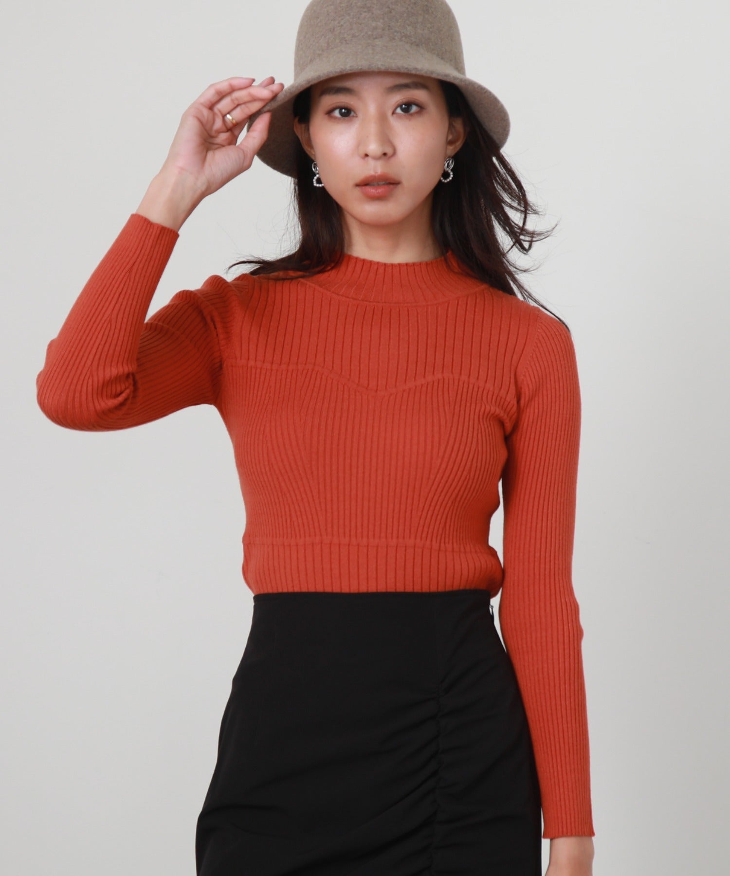 Cheek Bustier Rib Knit