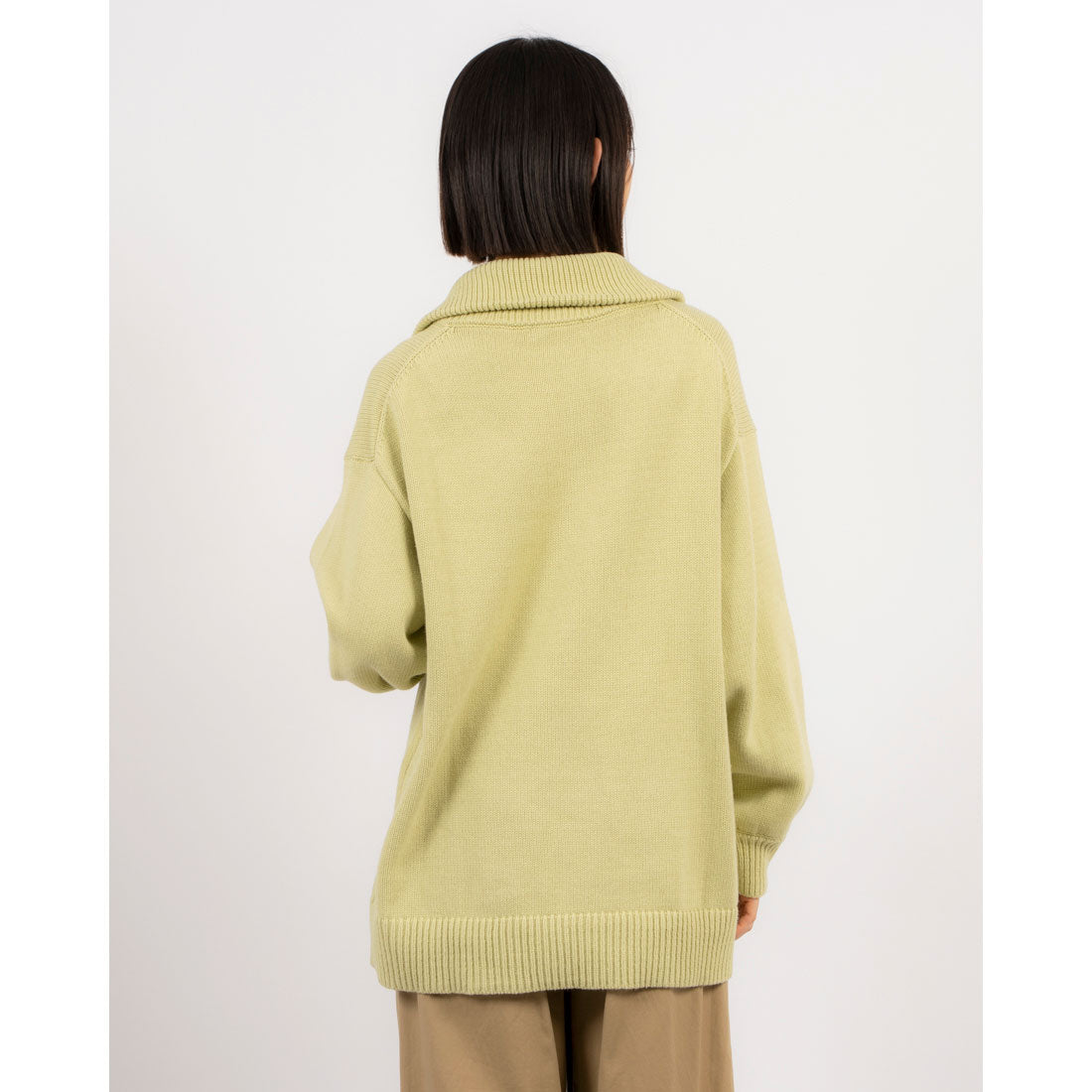 セポ Cepo ハーフZIPジャガードニット