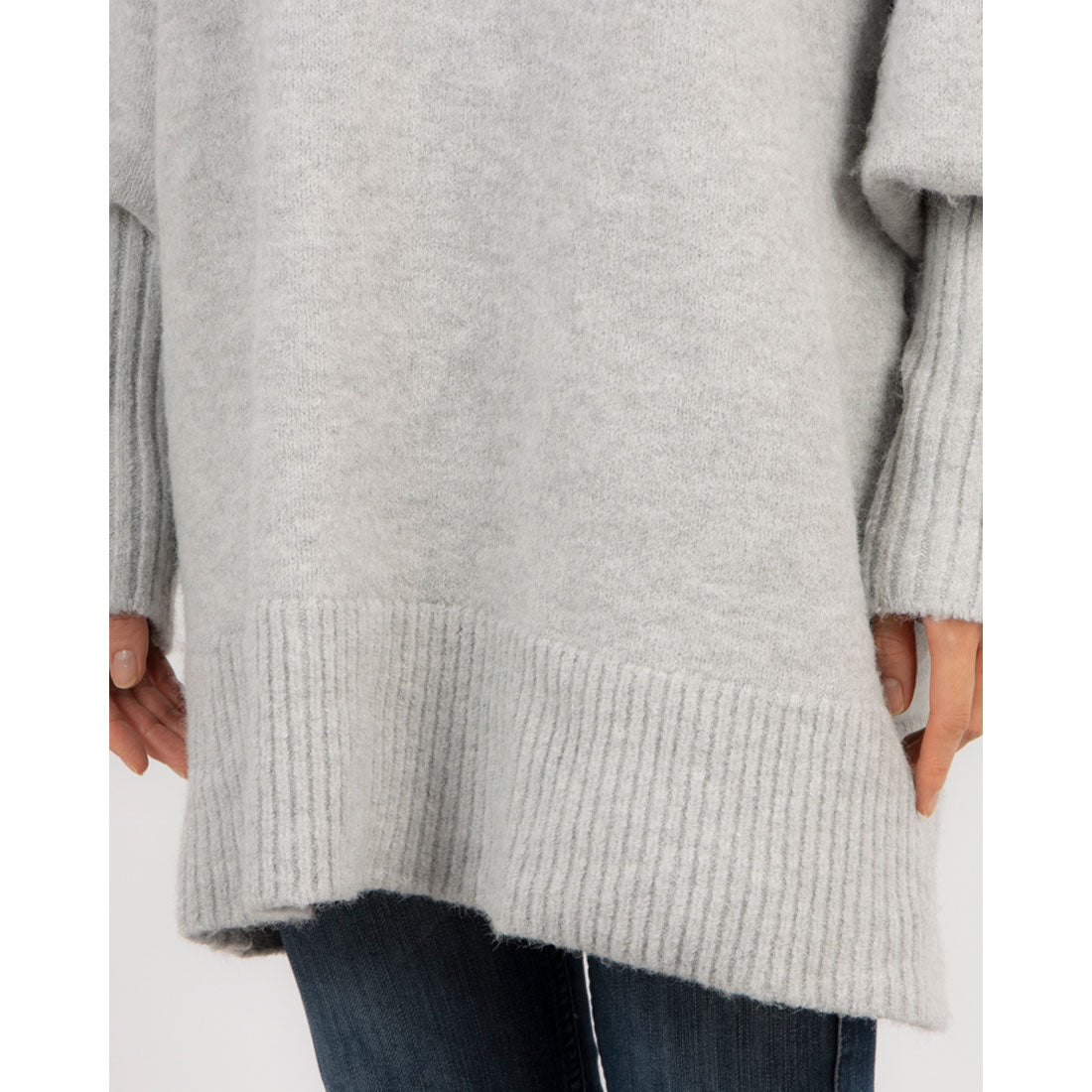 セポ Cepo ロングカフスニットチュニック （グレー） グレー