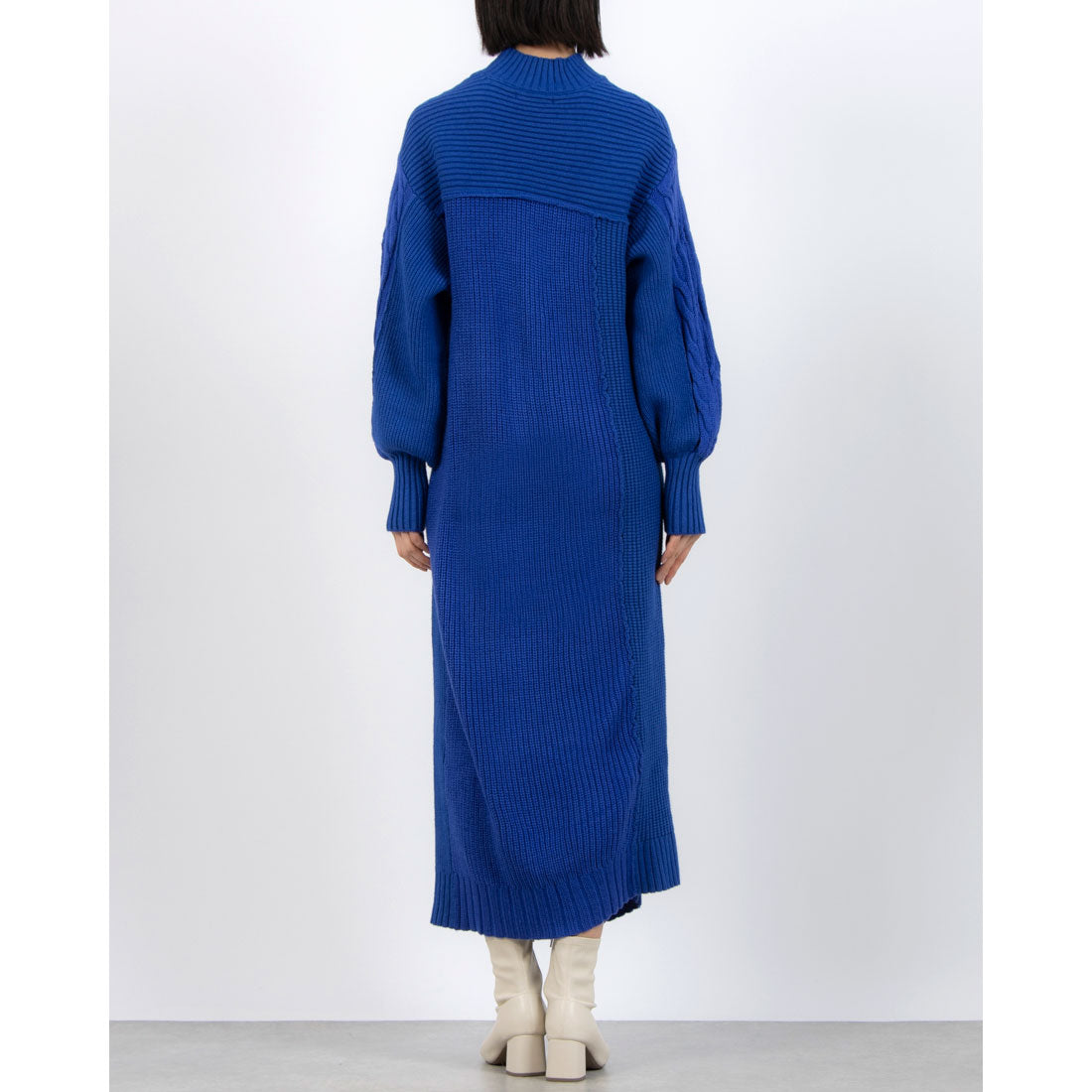 セポ Cepo パッチワークケーブルニットワンピース