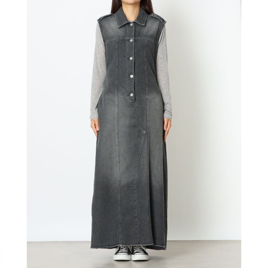 セポ Cepo デニムバックオープンOP （ブラック） ブラック