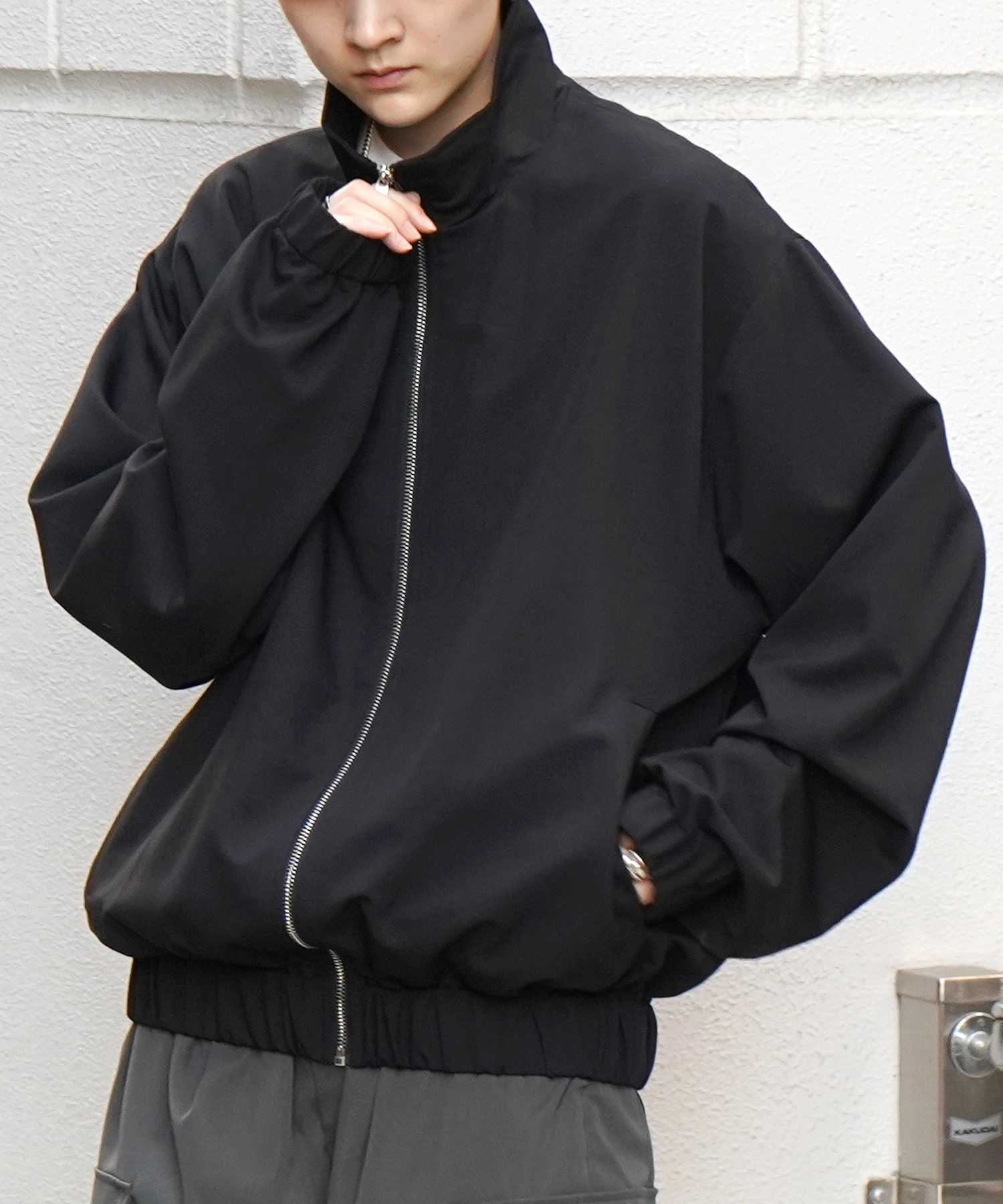 コンファーム Confirm ビッグシルエット スタンドネックブルゾン フルジップジャケット （ブラック） ブラック