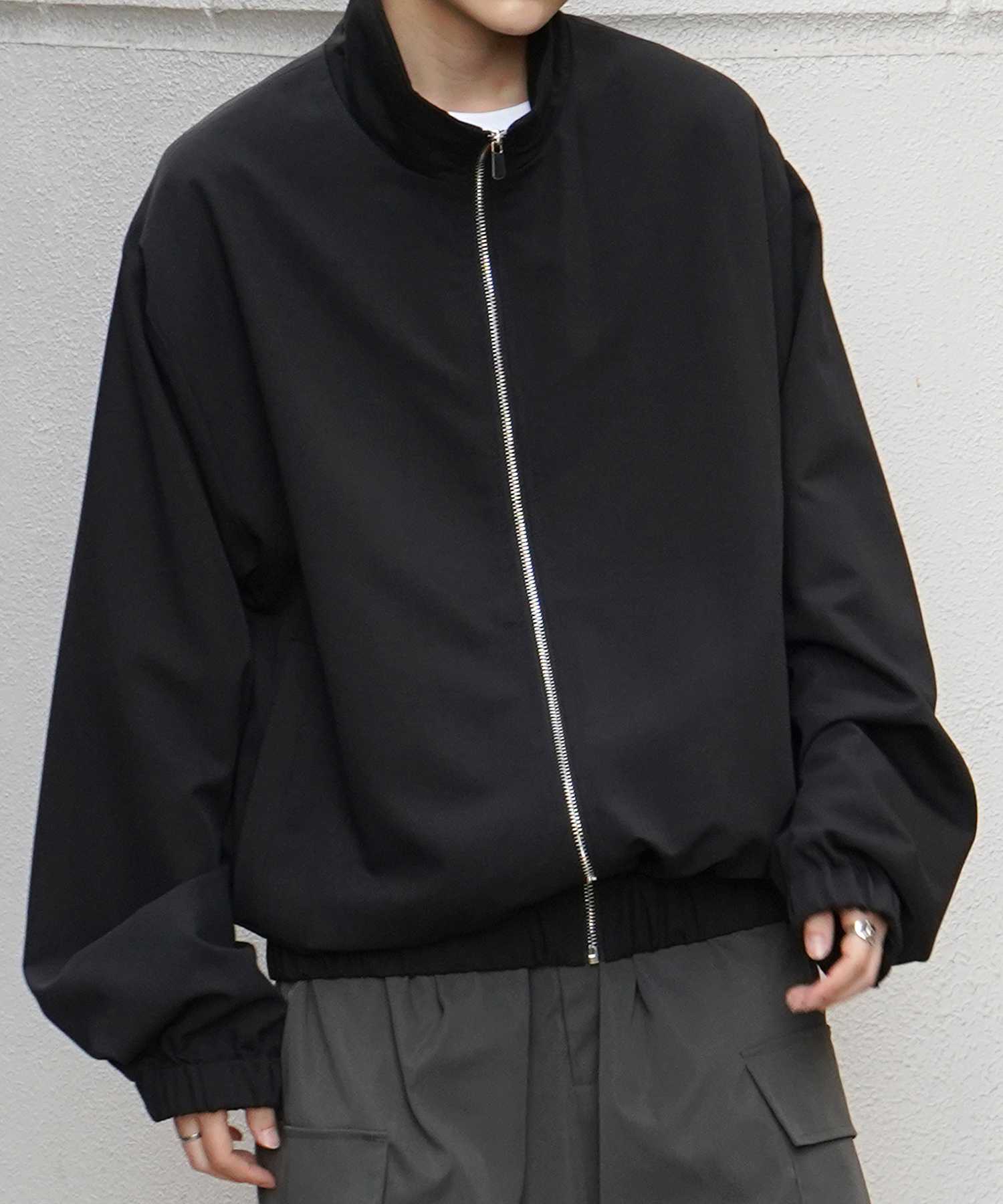 コンファーム Confirm ビッグシルエット スタンドネックブルゾン フルジップジャケット （ブラック） ブラック