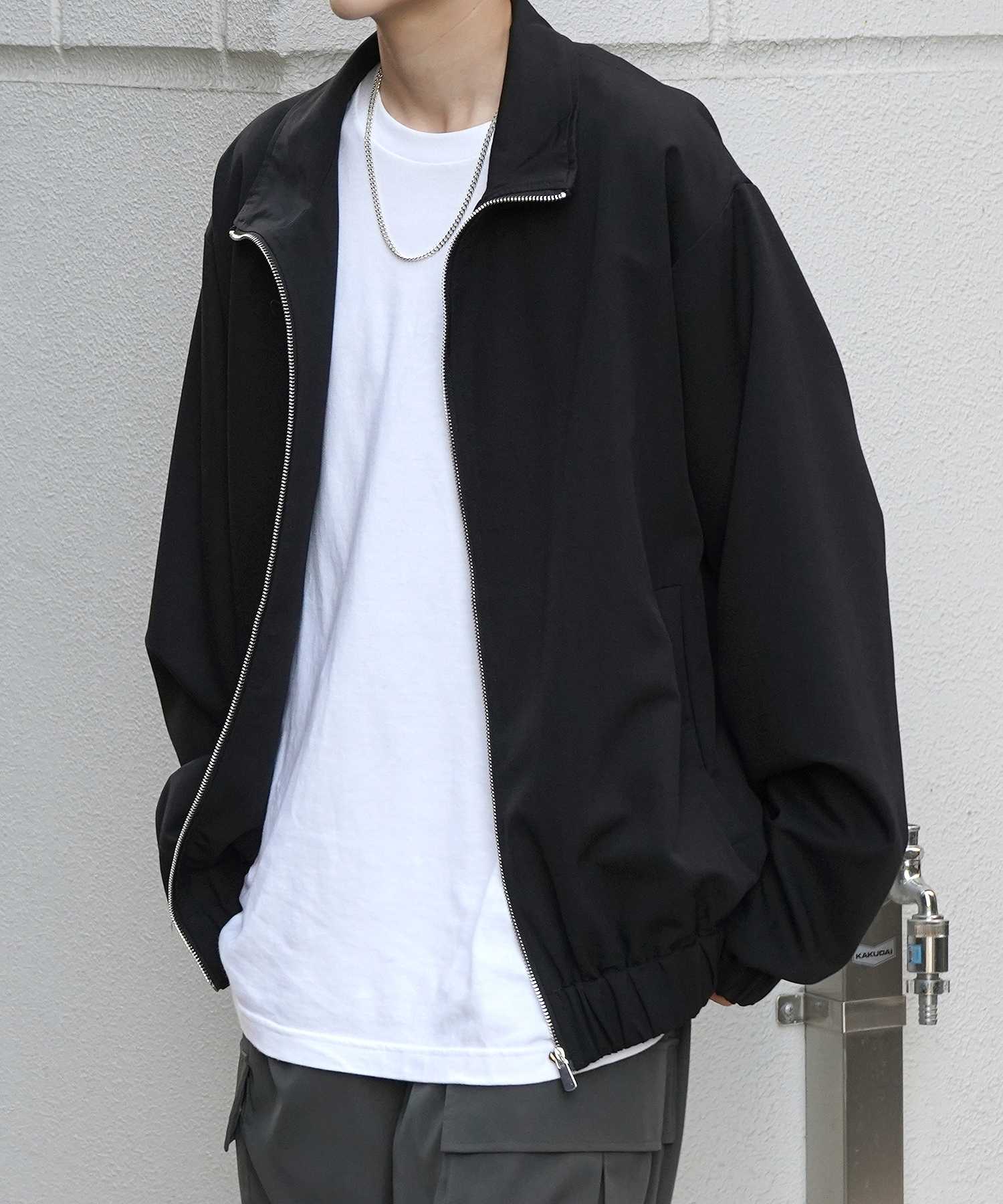コンファーム Confirm ビッグシルエット スタンドネックブルゾン フルジップジャケット （ブラック） ブラック