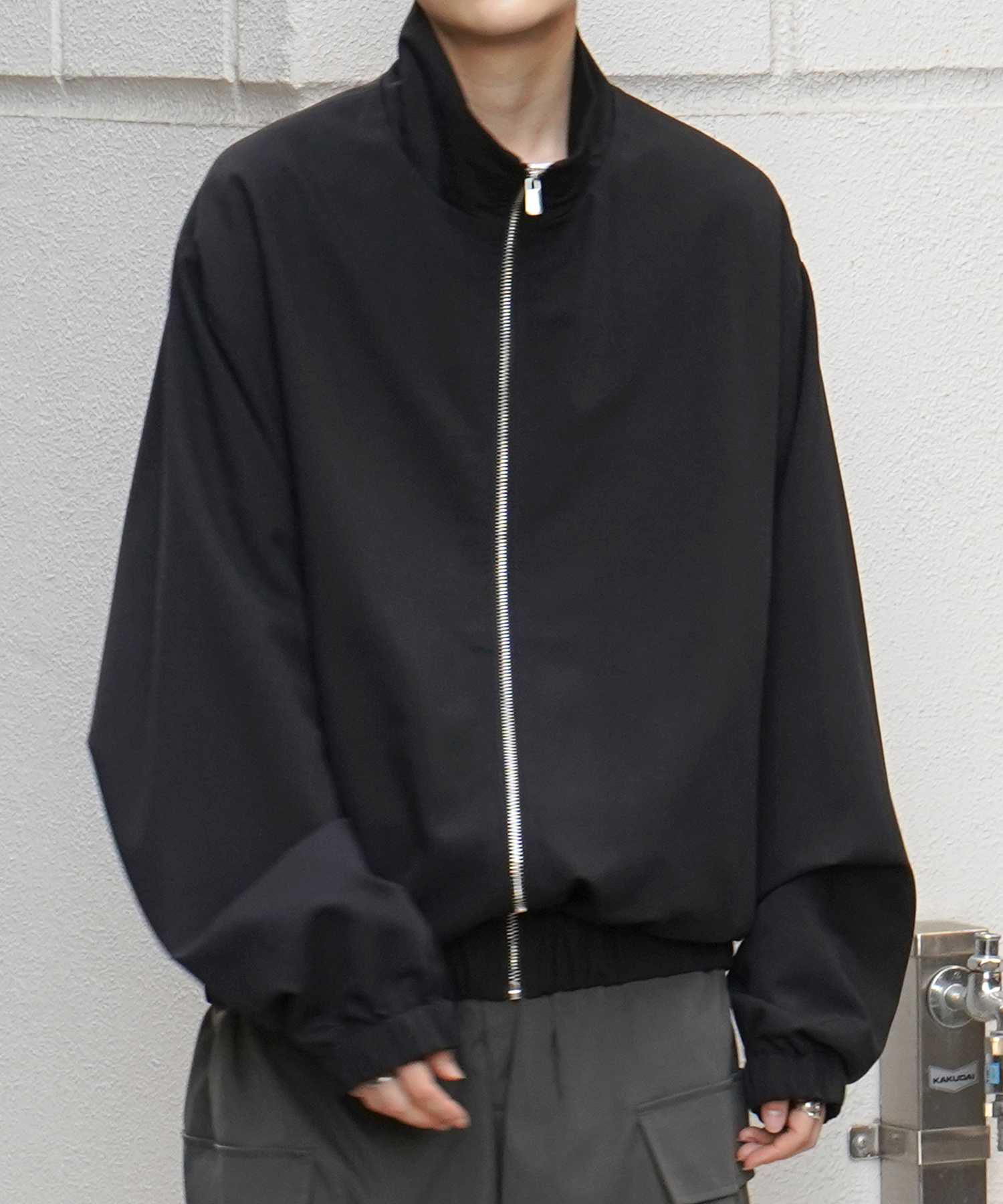 コンファーム Confirm ビッグシルエット スタンドネックブルゾン フルジップジャケット （ブラック） ブラック
