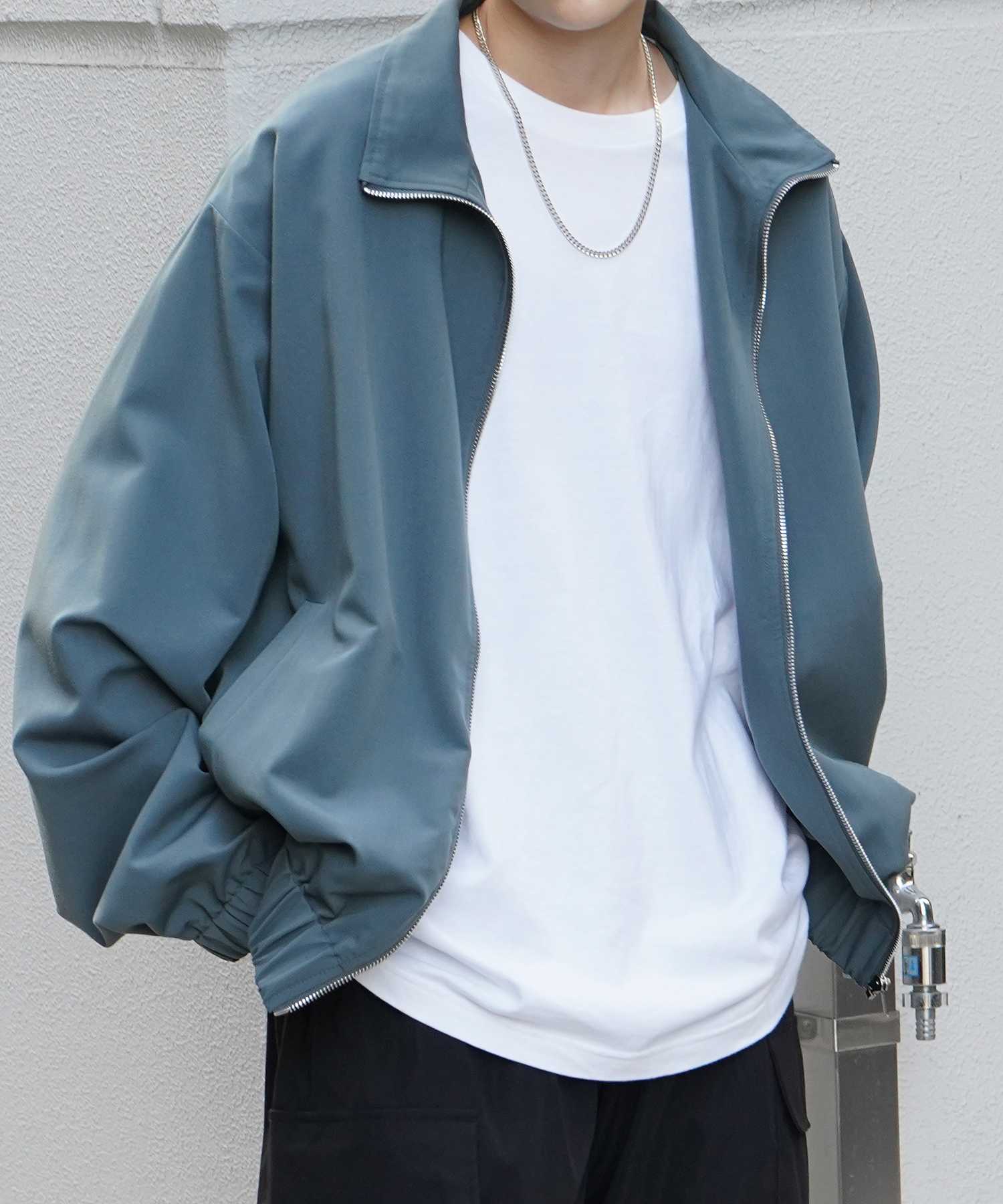 コンファーム Confirm ビッグシルエット スタンドネックブルゾン フルジップジャケット （ミント） ミント
