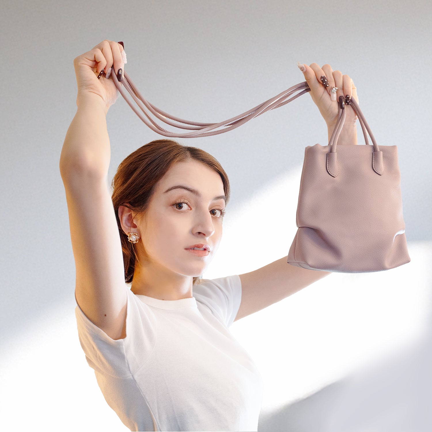 クレールトワール Creeretoile ロングハンドバッグ（ラベンダー） ラベンダー