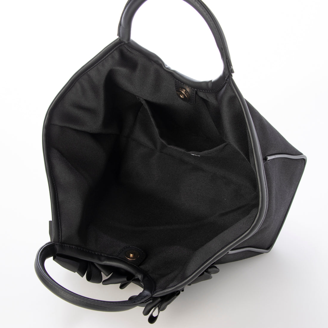 カシェリエ CACHELLIE C8642 CANVAS*RIBBON TOTE （ブラック） ブラック