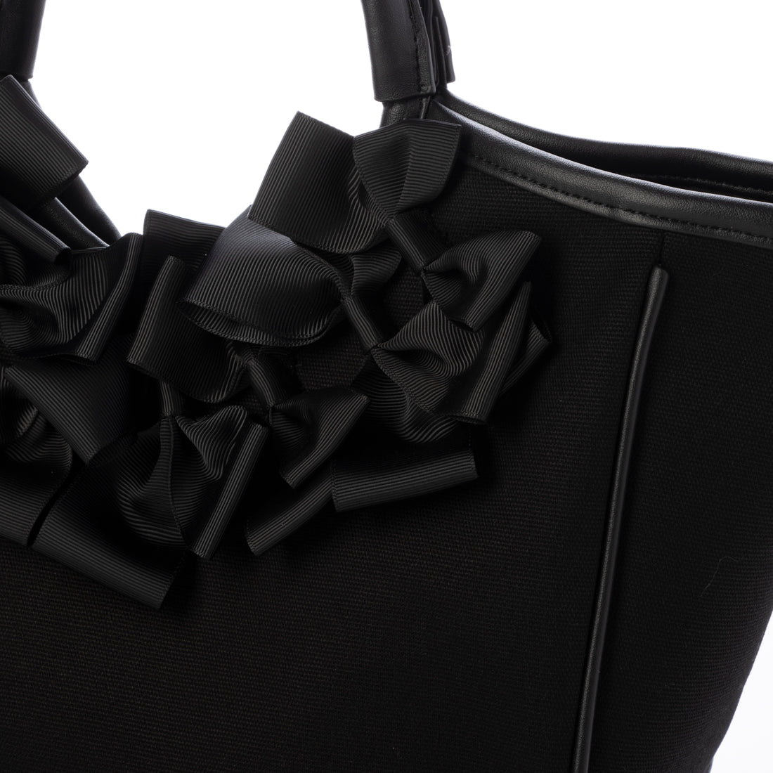 カシェリエ CACHELLIE C8642 CANVAS*RIBBON TOTE （ブラック） ブラック
