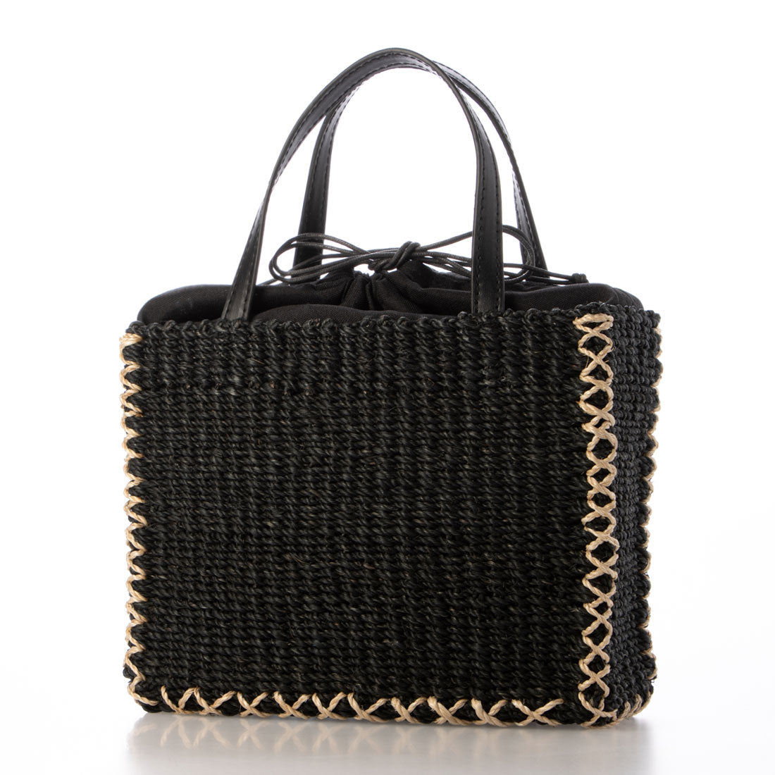 カシェリエ CACHELLIE C8596 ABACA F/PEARL SQUARE TOTE （ブラック） ブラック
