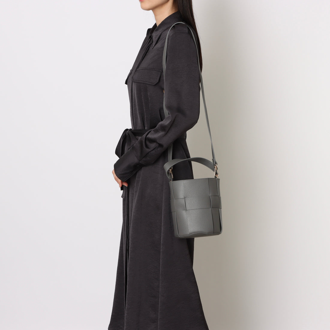 カシェリエ CACHELLIE C8709 PU MESH 4W BUKET BAG （グレー） グレー