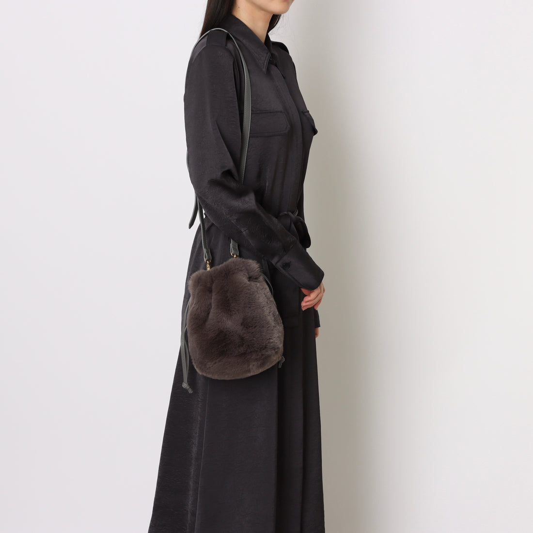 カシェリエ CACHELLIE C8709 PU MESH 4W BUKET BAG （グレー） グレー