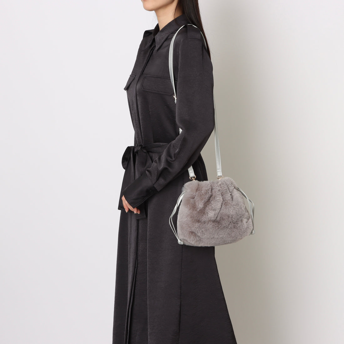 カシェリエ CACHELLIE C8708 PU MESH 4WAY TOTE （シルバー） シルバー