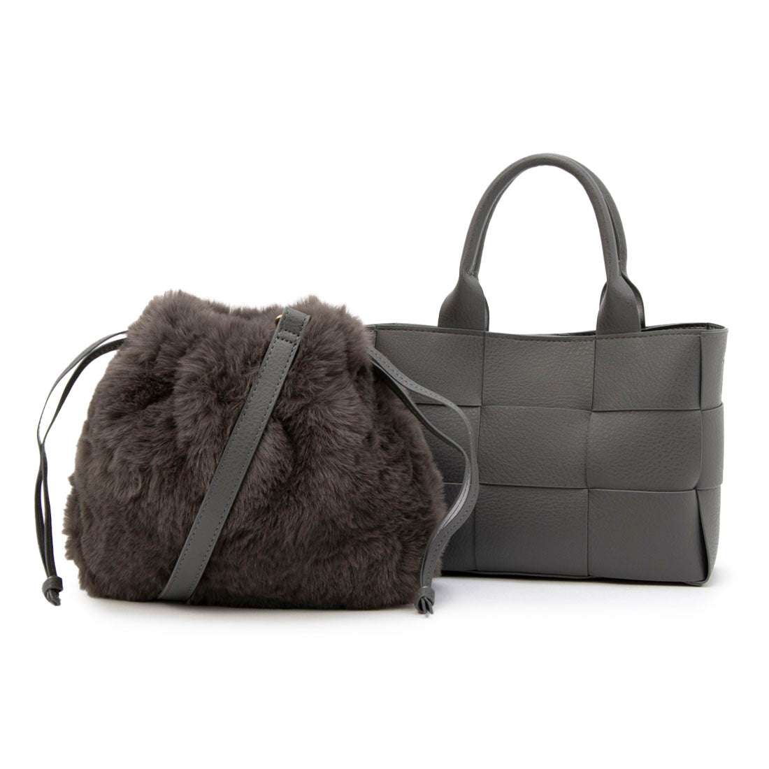 カシェリエ CACHELLIE C8708 PU MESH 4WAY TOTE （グレー） グレー