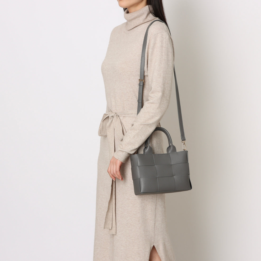 カシェリエ CACHELLIE C8708 PU MESH 4WAY TOTE （グレー） グレー