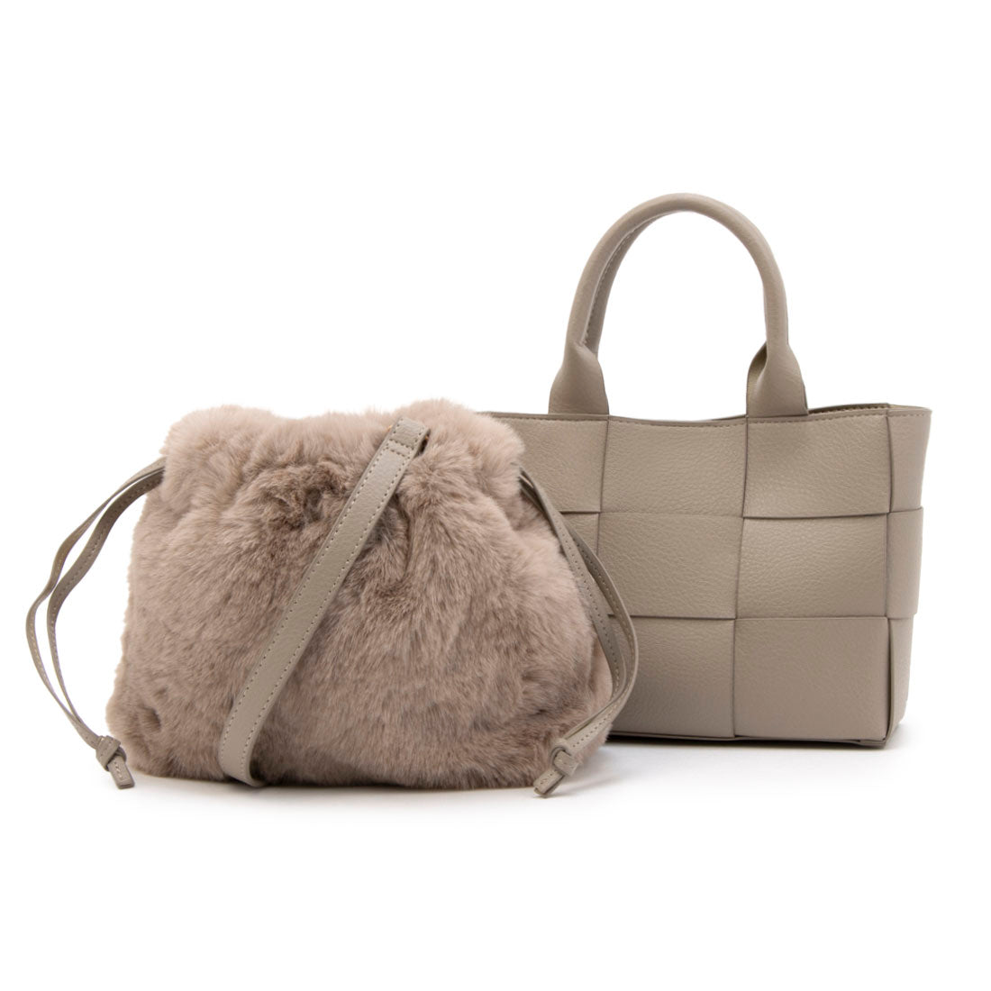 カシェリエ CACHELLIE C8708 PU MESH 4WAY TOTE （ベージュ） ベージュ