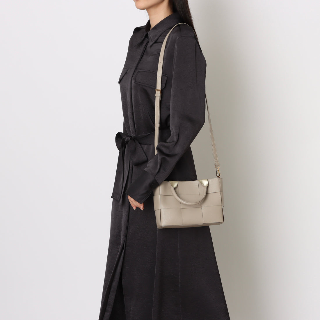 カシェリエ CACHELLIE C8708 PU MESH 4WAY TOTE （ベージュ） ベージュ