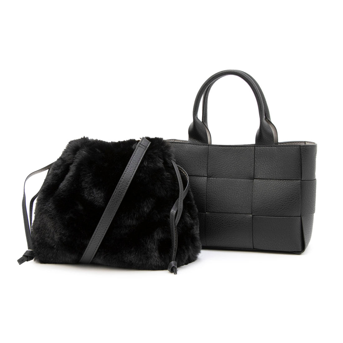 カシェリエ CACHELLIE C8708 PU MESH 4WAY TOTE （ブラック） ブラック