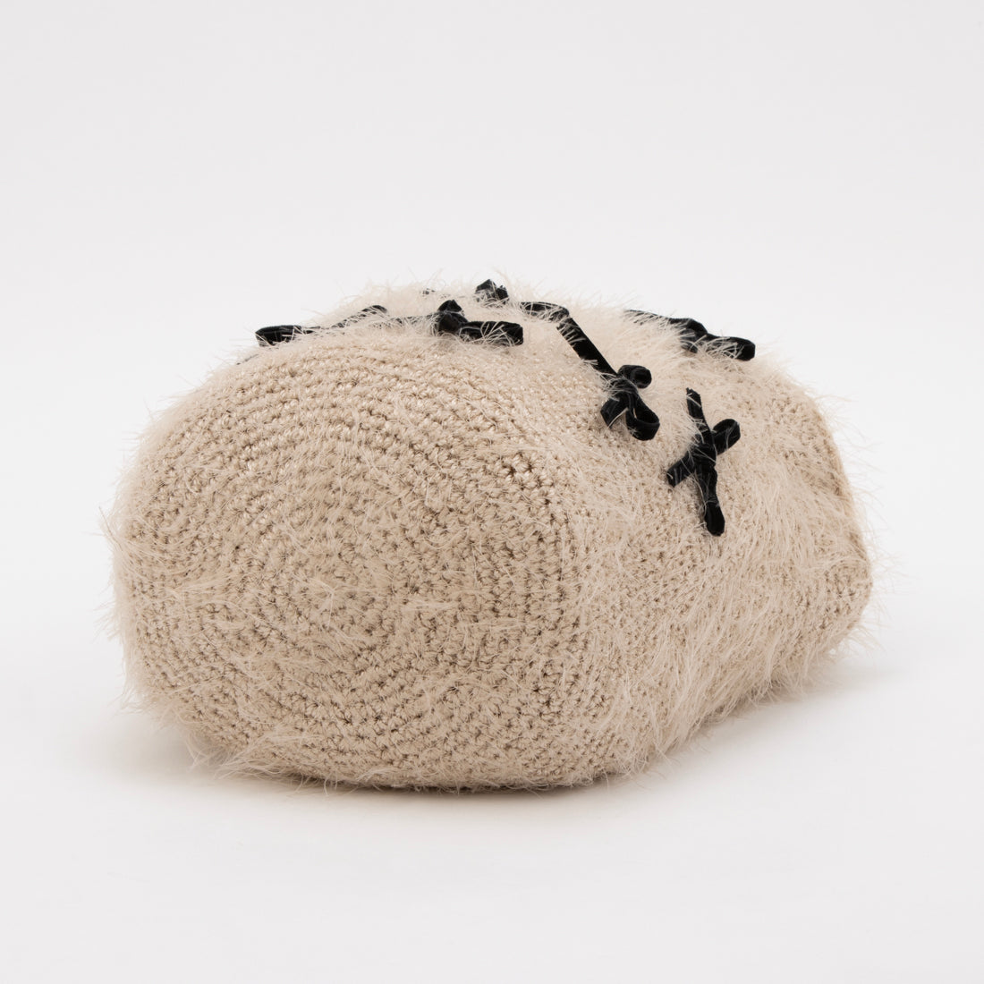 カシェリエ CACHELLIE C8740 SHAGGY KNIT*RIBBON TOTE （ベージュ） ベージュ