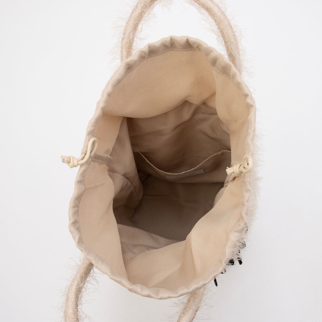 カシェリエ CACHELLIE C8740 SHAGGY KNIT*RIBBON TOTE （ベージュ） ベージュ
