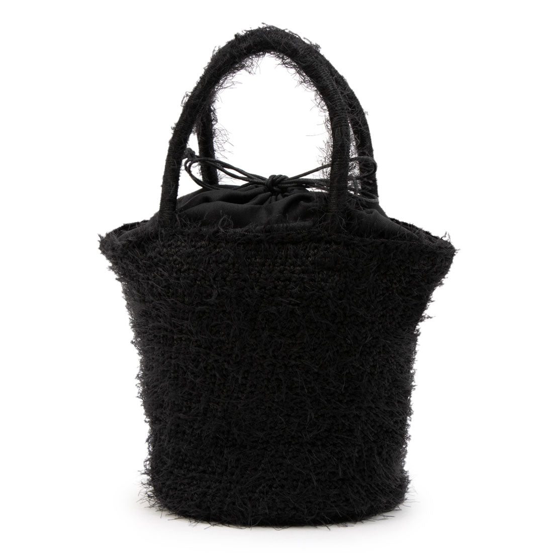 カシェリエ CACHELLIE C8740 SHAGGY KNIT*RIBBON TOTE （ブラック） ブラック