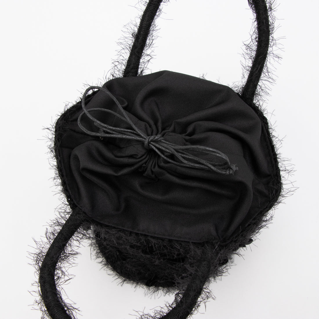 カシェリエ CACHELLIE C8740 SHAGGY KNIT*RIBBON TOTE （ブラック） ブラック
