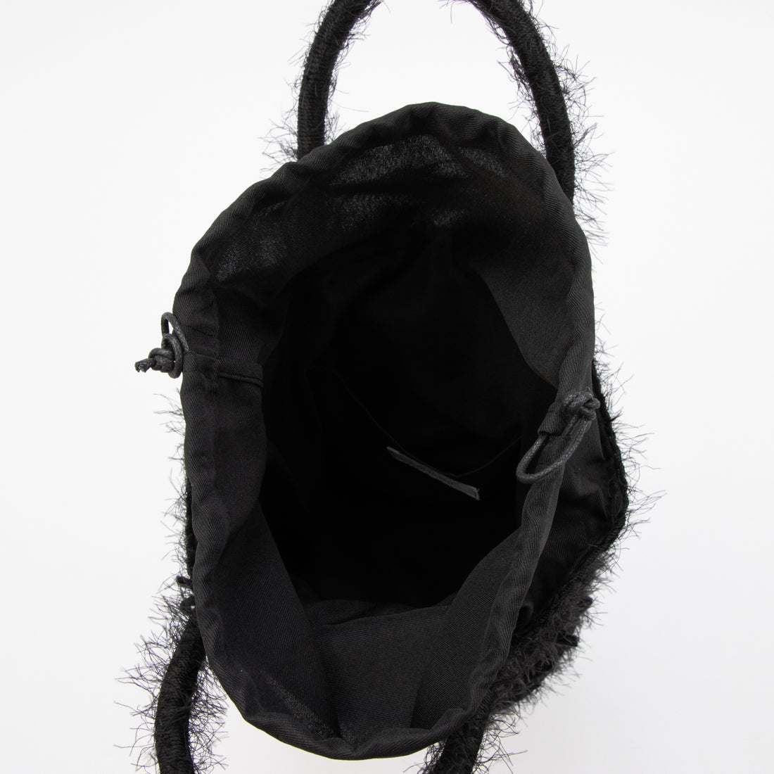 カシェリエ CACHELLIE C8740 SHAGGY KNIT*RIBBON TOTE （ブラック） ブラック