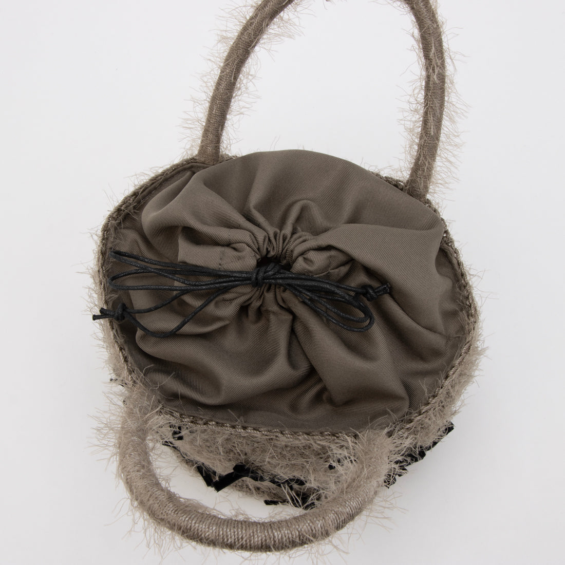 カシェリエ CACHELLIE C8740 SHAGGY KNIT*RIBBON TOTE （グレージュ） グレージュ