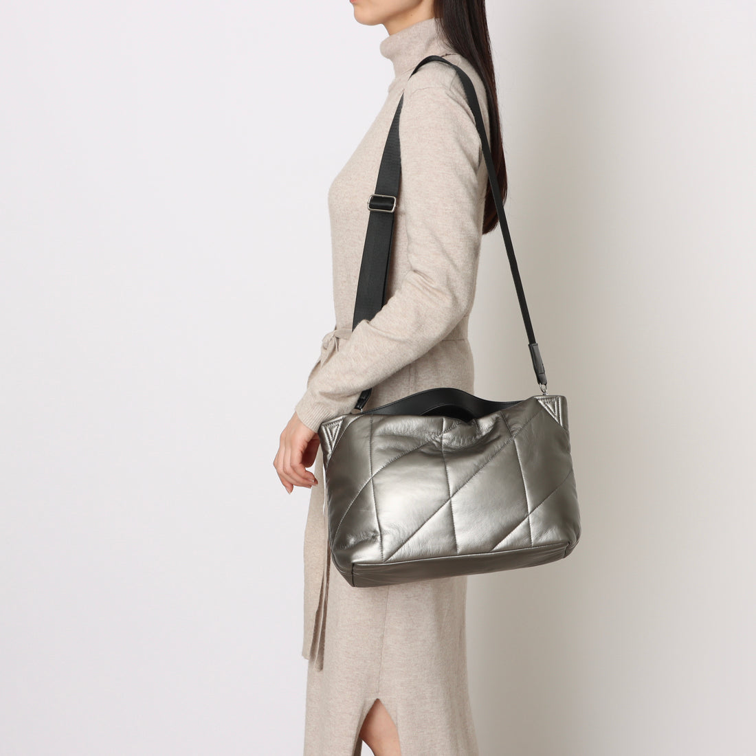 カシェリエ CACHELLIE C8716 STITCH 2WAY TOTE （メタル） メタル