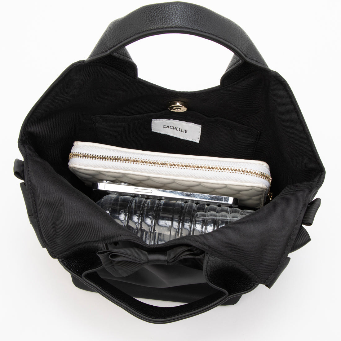 カシェリエ CACHELLIE C8729 NYLON RIBBON TOTE （ブラック） ブラック