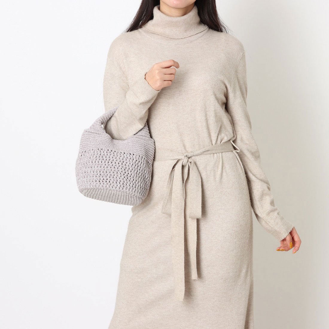 カシェリエ CACHELLIE C8759 KNIT MARU TOTE （グレー） グレー