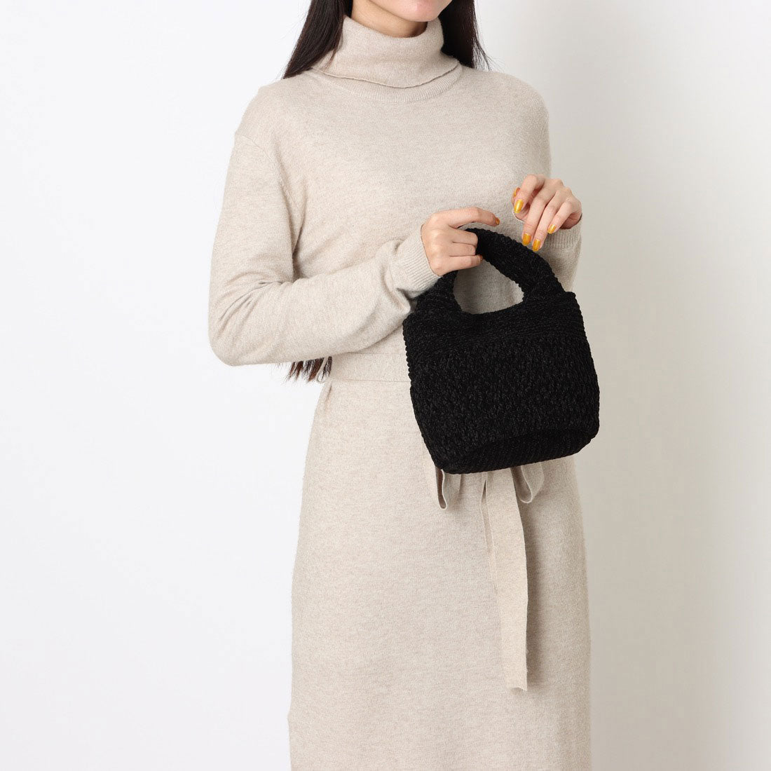 カシェリエ CACHELLIE C8759 KNIT MARU TOTE （ブラック） ブラック