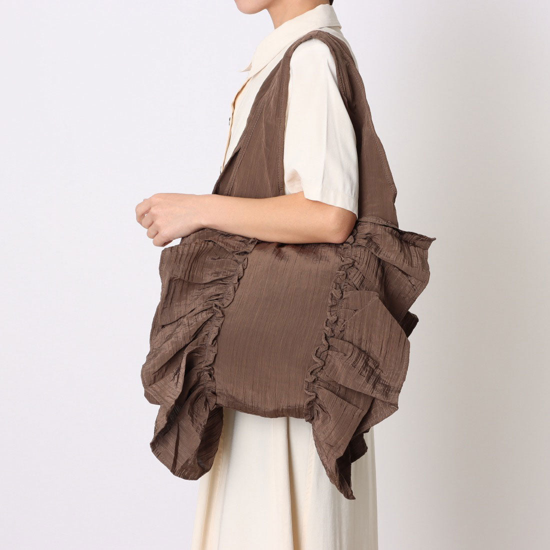 カシェリエ CACHELLIE C8732 WASHER FRILL TOTE （グレージュ） グレージュ