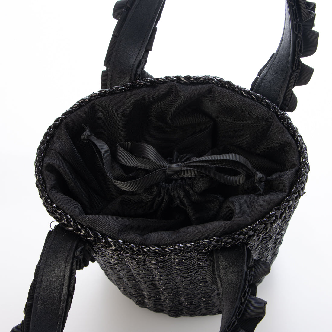 カシェリエ CACHELLIE C8892 METALLIC FRILL TOTE （ブラック） ブラック