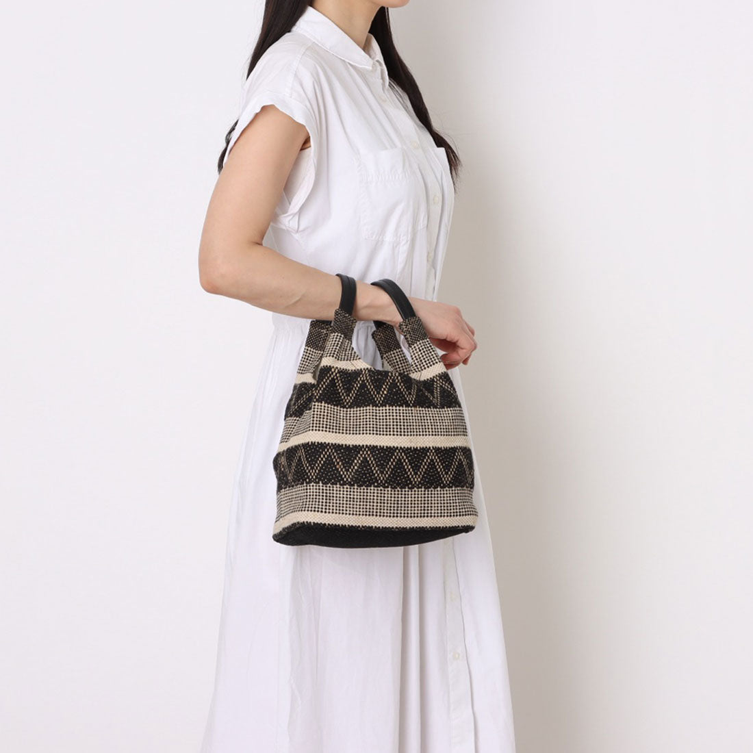 カシェリエ CACHELLIE C8796 JUTE LEATHER TOTE （トライアングル） トライアングル