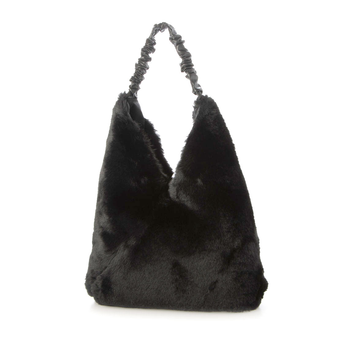 カシェリエ CACHELLIE C8500 GATHER HNDL F/FUR TOTE,ブラック