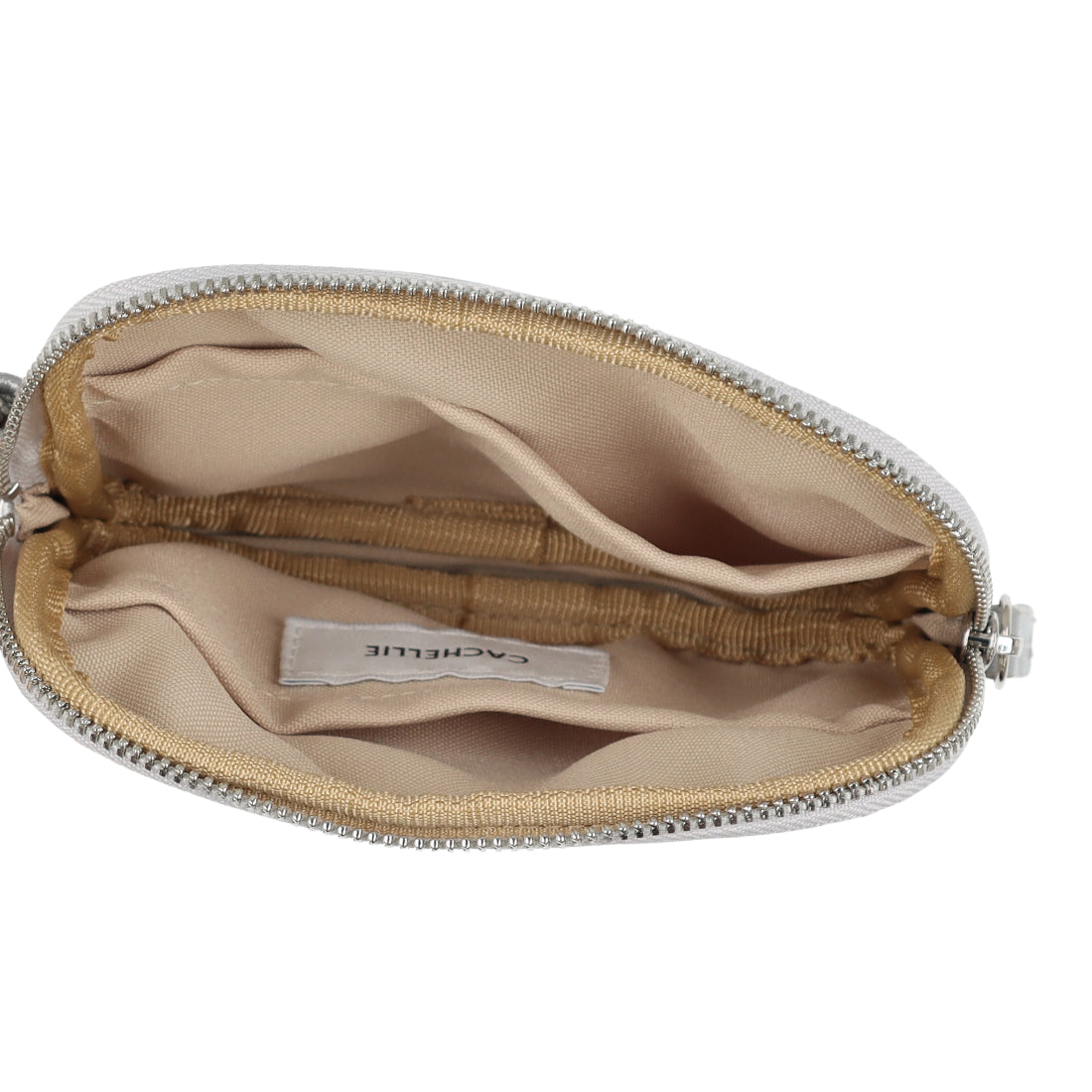 カシェリエ CACHELLIE C8707 LETHR ROUND SQUAR POUCH/L （シルバー） シルバー