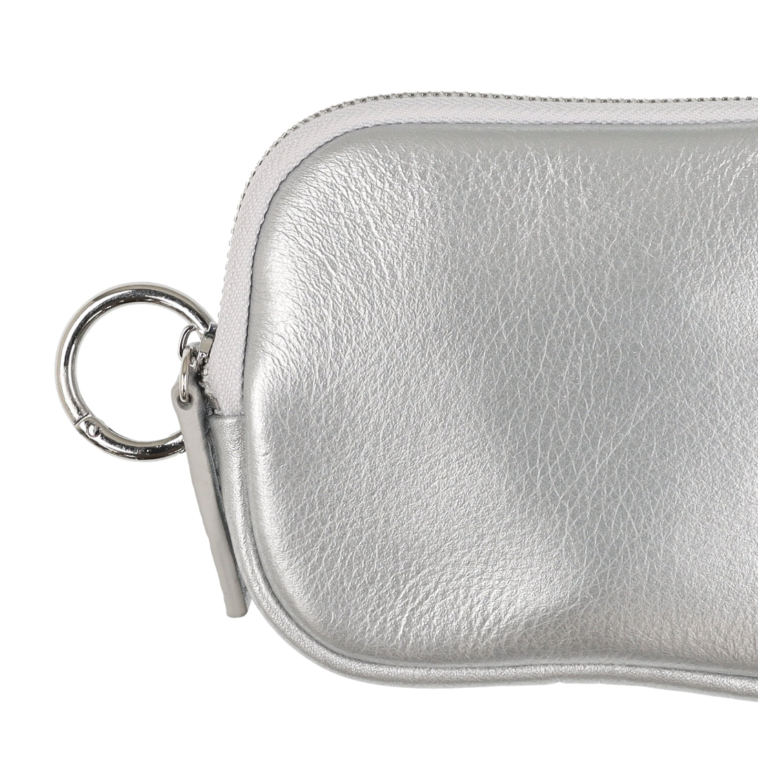 カシェリエ CACHELLIE C8707 LETHR ROUND SQUAR POUCH/L （シルバー） シルバー