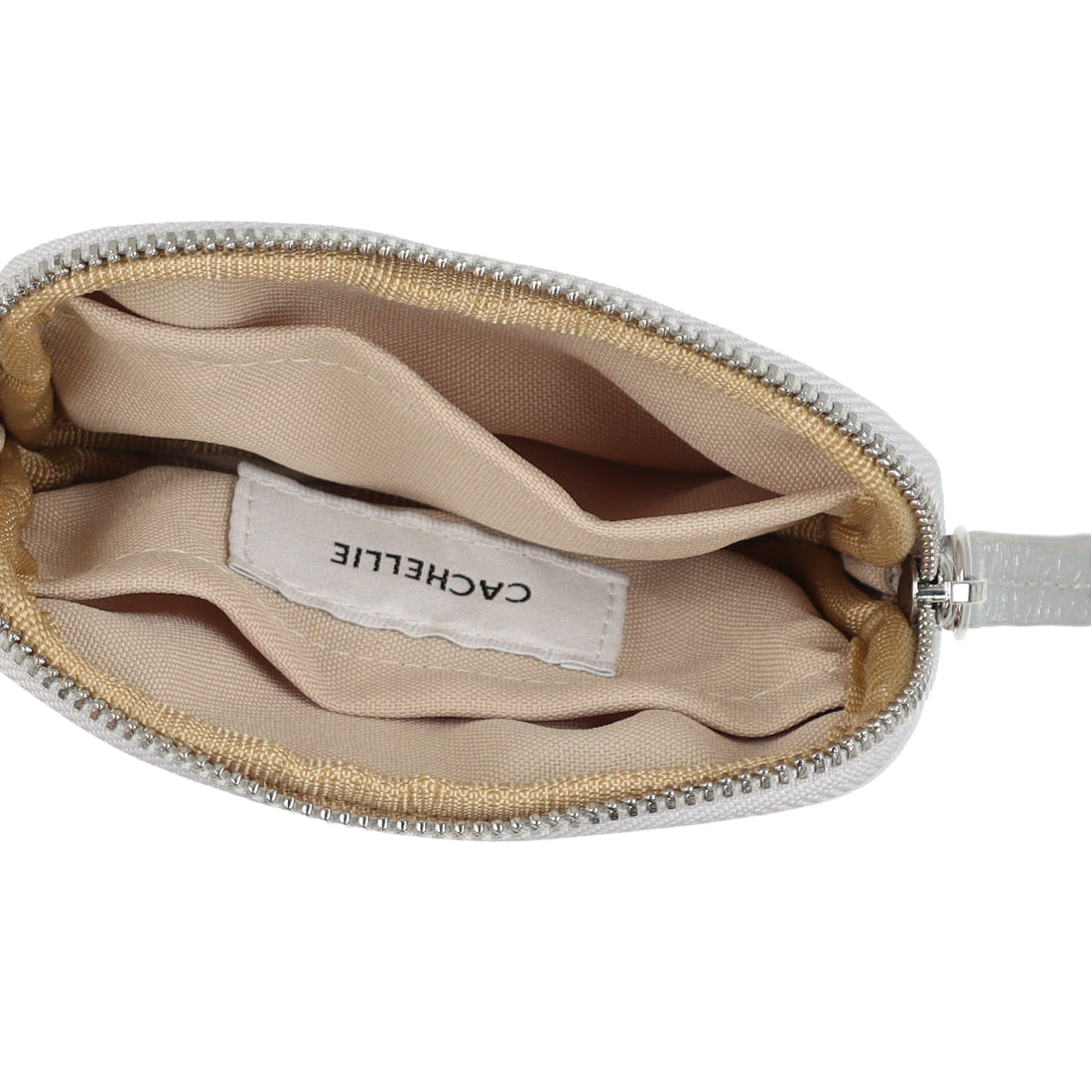 カシェリエ CACHELLIE C8706 LETHR ROUND SQUAR POUCH/M （シルバー） シルバー