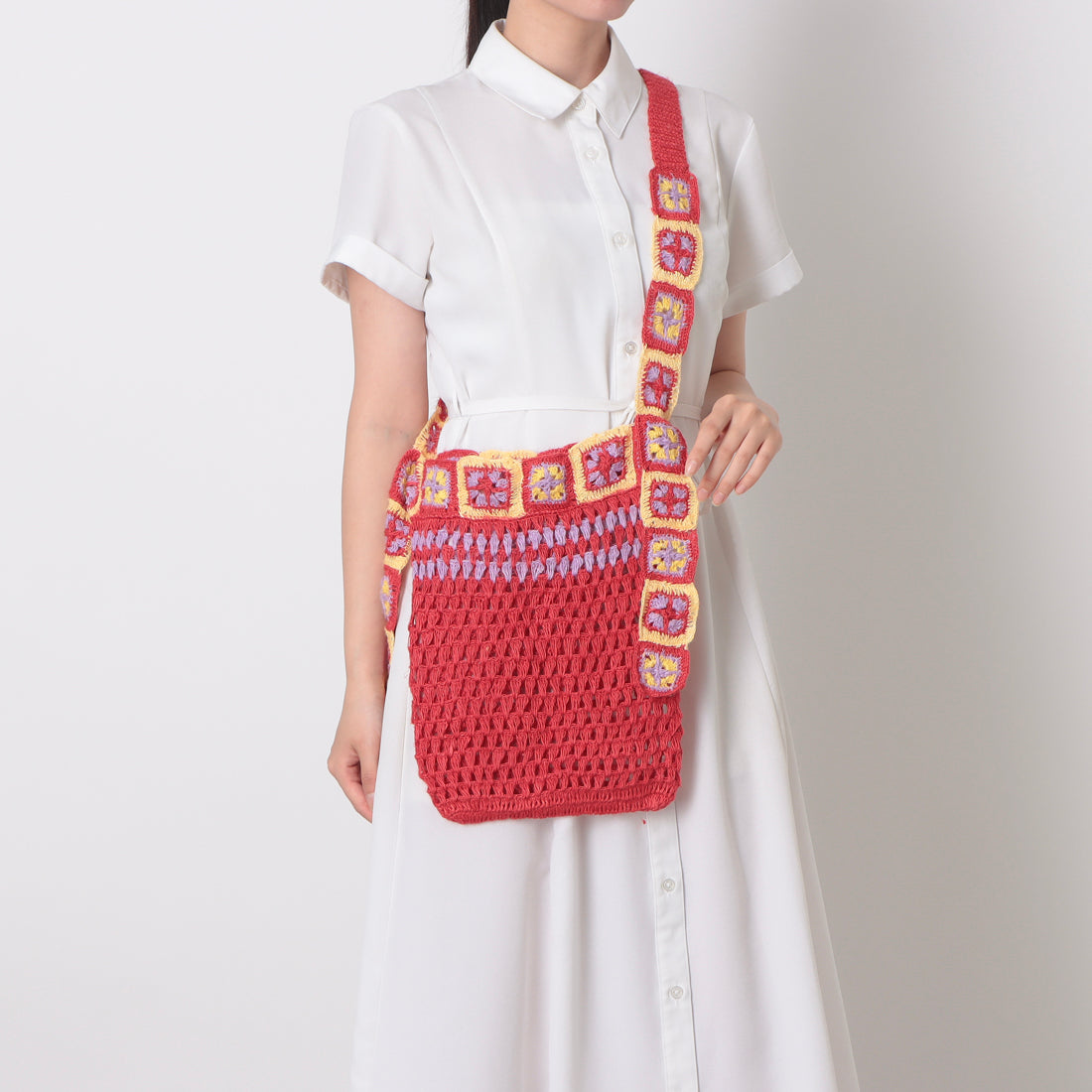 シー C-cie- A1063 PANSY LINEN SHOULDER （レッド） レッド