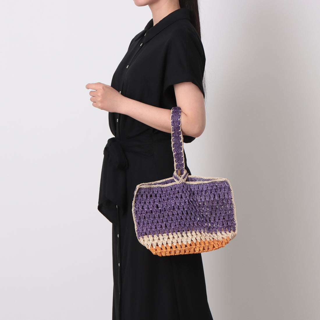 シー C-cie- A1032 HEMMING 1 HANDLE BAG （パープル） パープル