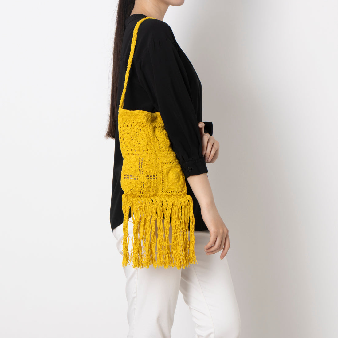 シー C-cie- C7596 SUNNY CROCHE FRNG TT （イエロー） イエロー