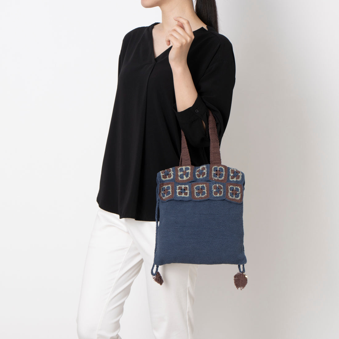 シー C-cie- C7595 PANSY CROCHE STRNG TT （ネイビー） ネイビー