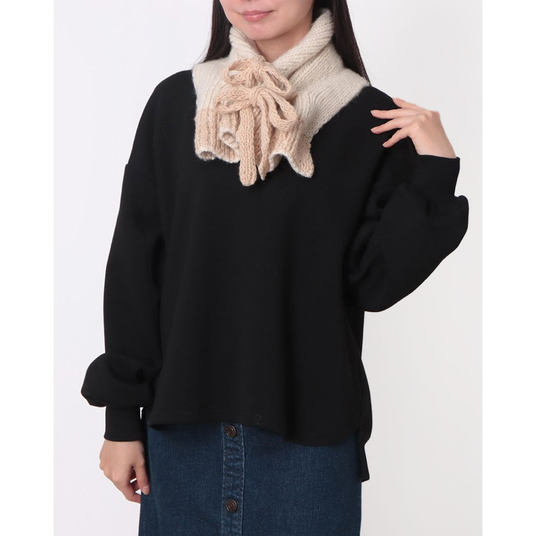 シー C-cie- A1243 RIBBON MUFFLER （ホワイト） ホワイト
