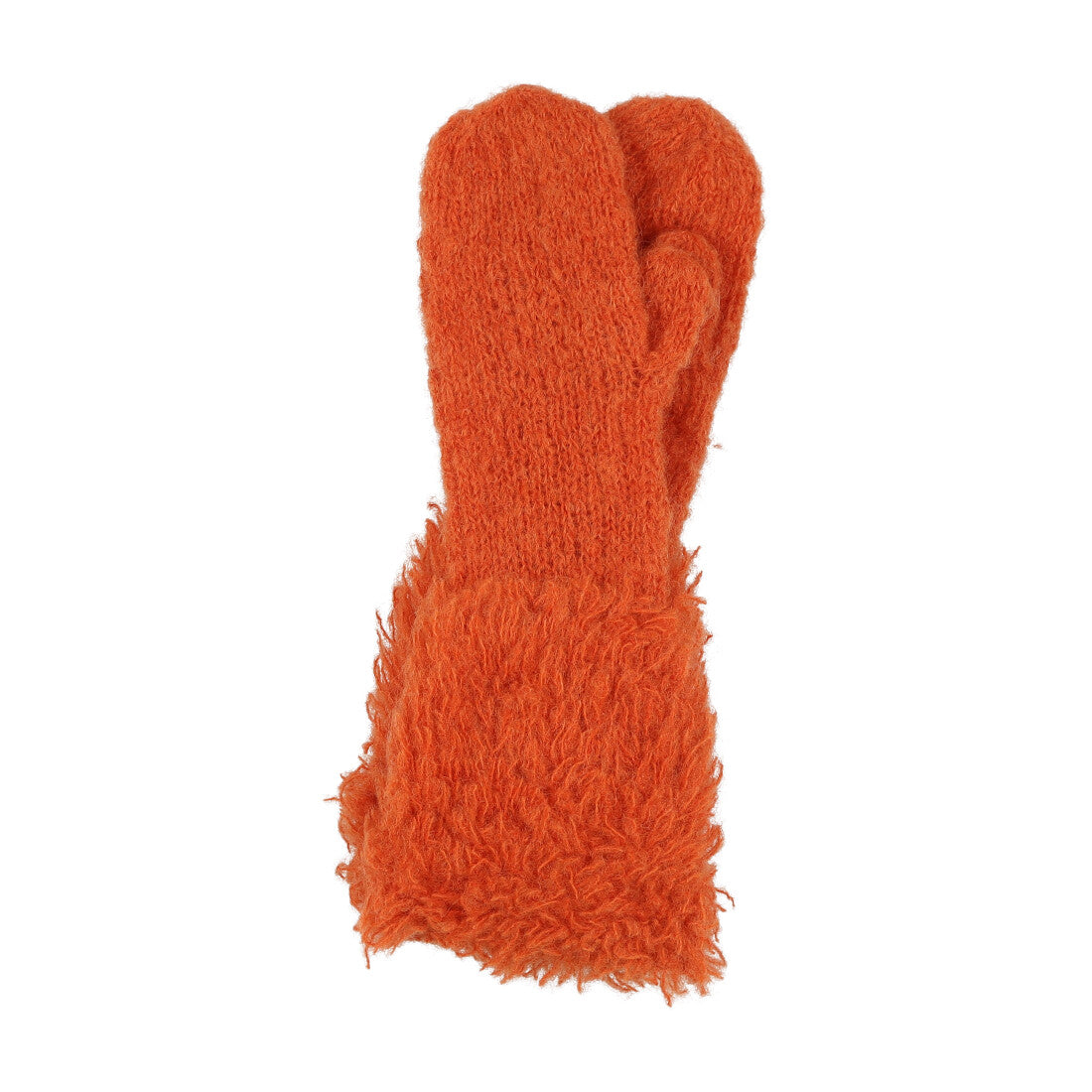 シー C-cie- A1249 KNIT FUR GLOVE （オレンジ） オレンジ