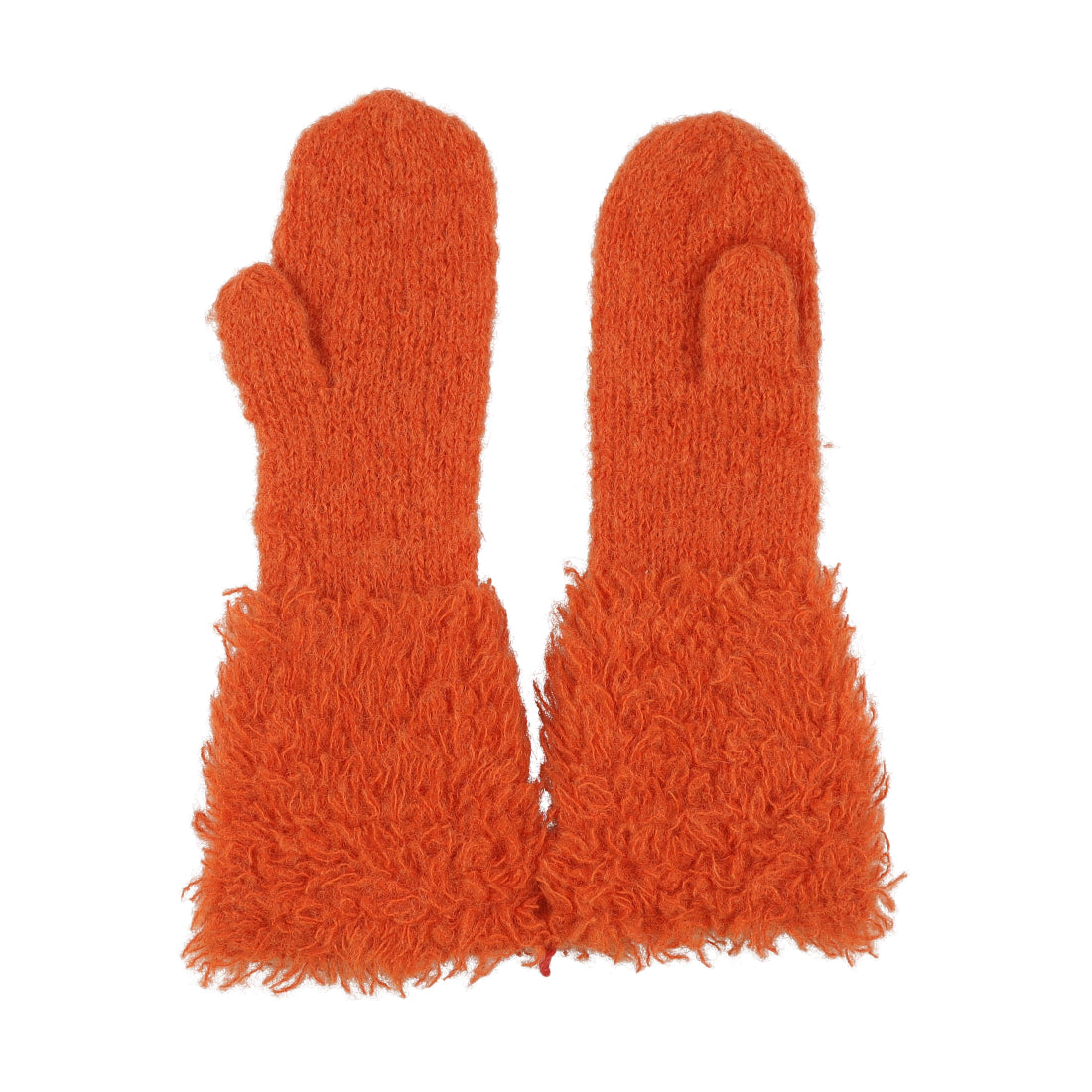 シー C-cie- A1249 KNIT FUR GLOVE （オレンジ） オレンジ