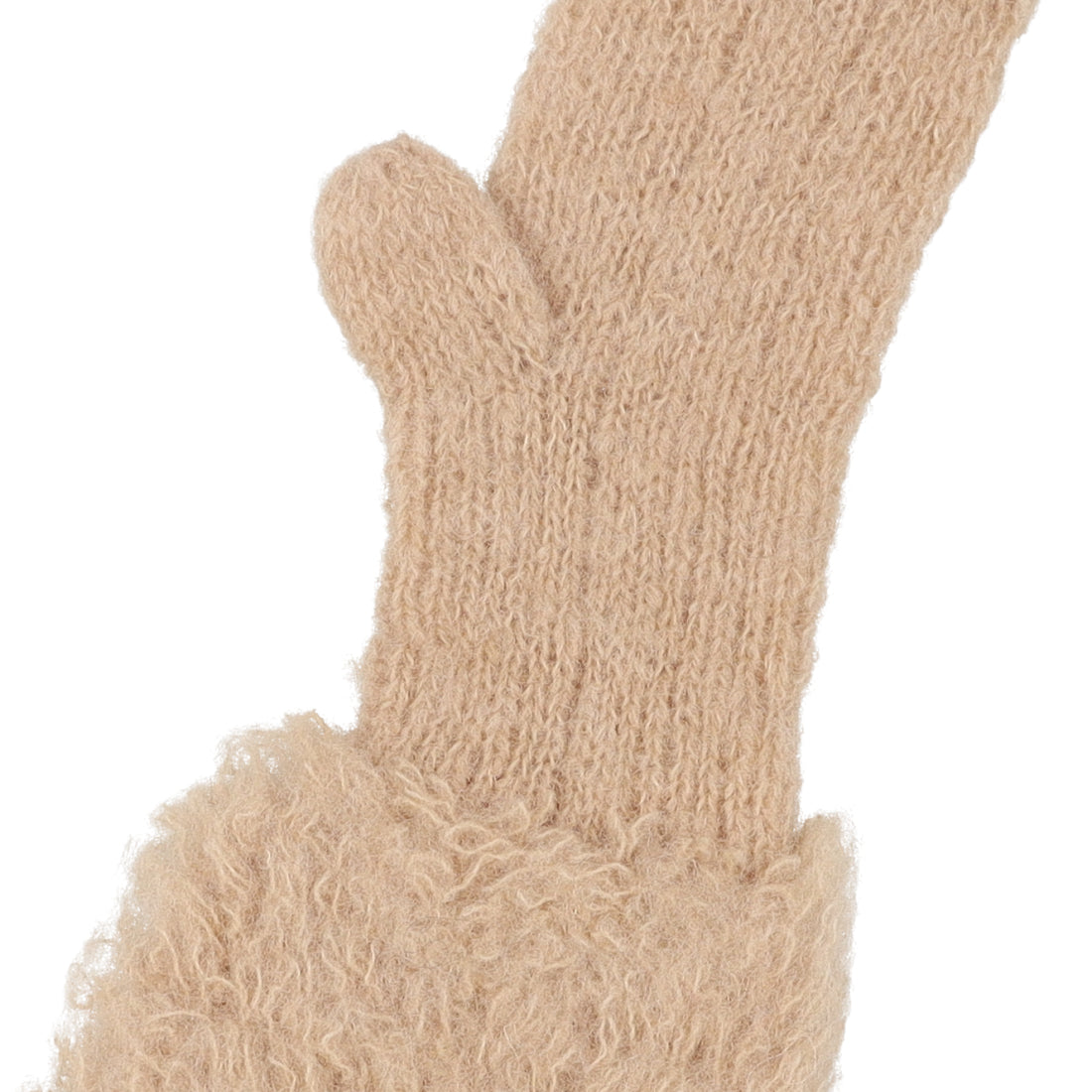 シー C-cie- A1249 KNIT FUR GLOVE （キャメル） キャメル