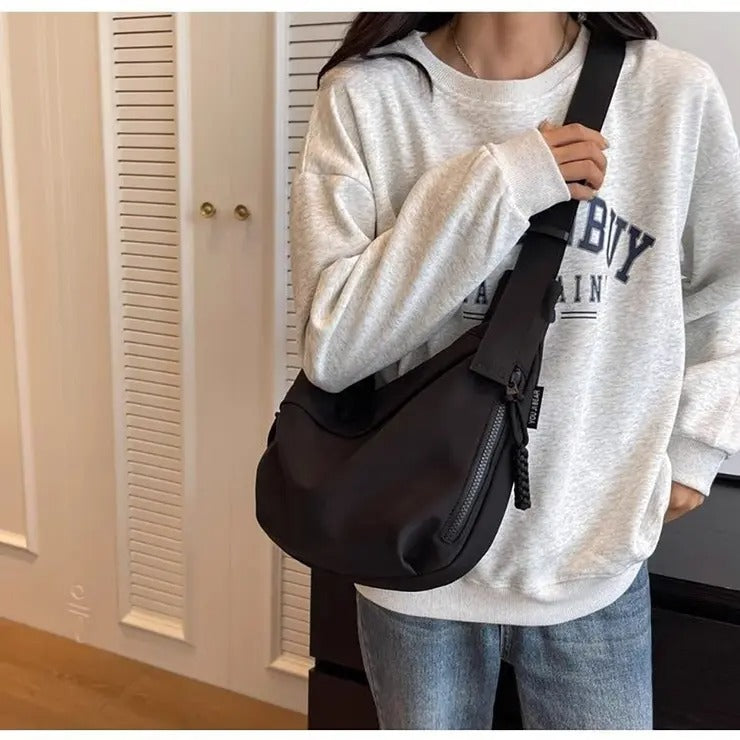 カルペディエム Carpe diem ショルダーバッグ ウエストバッグ ボディバッグ 斜めがけ 男女兼用 大容量ボディバッグ メッセンジャーバッグ ワンショルダーバッグ 餃子バッグ 斜めがけ鞄 大人 ユニセックス （レッド） レッド