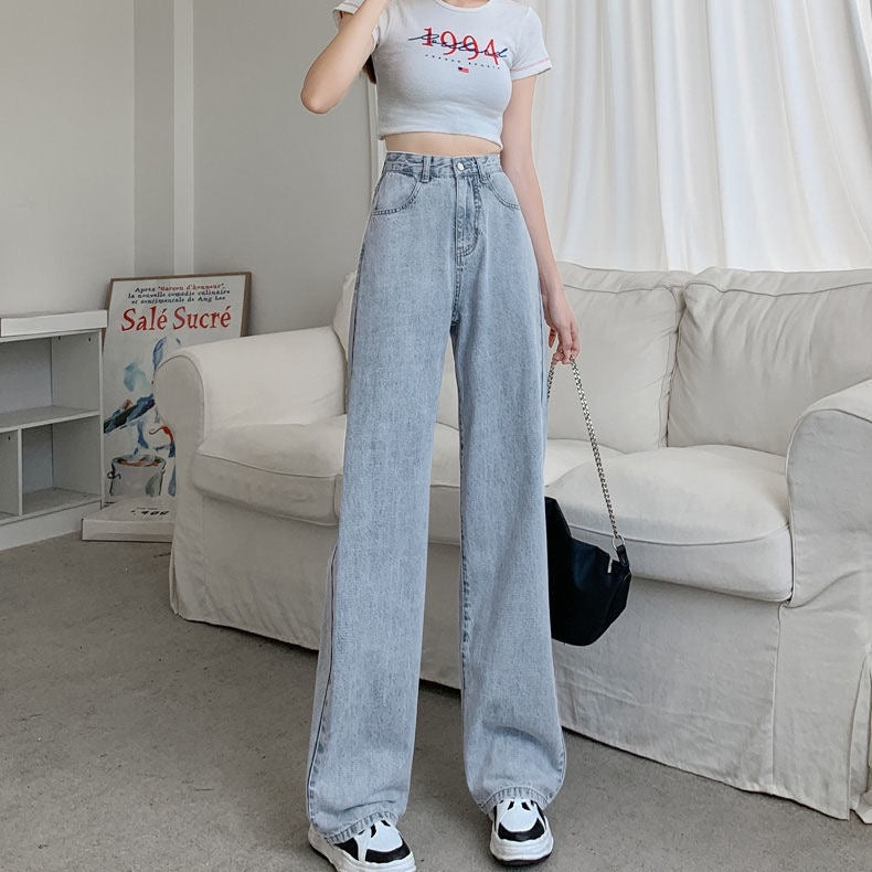 カルペディエム Carpe diem ワイドデニム パンツ オールシーズン カジュアル ハイウエストデニム ワイドパンツ ウォッシュド 定番デニム ボトムス ジーンズ夏 ストレッチツ （ブラック） ブラック