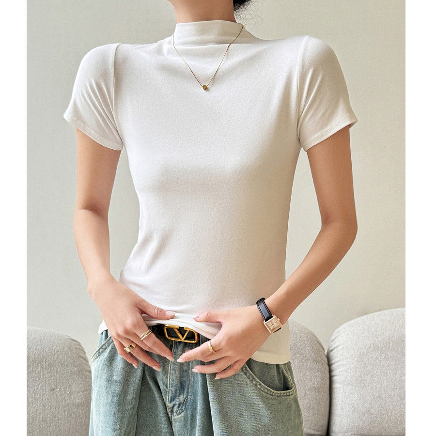 カルペディエム Carpe diem ゆるトップス ニット レディース プルオーバー 半袖 tシャツ 夏t Uネック フレンチスリーブ きれいめ サマーニット 接触冷感 トップス オフィス （ダークグレー） ダークグレー